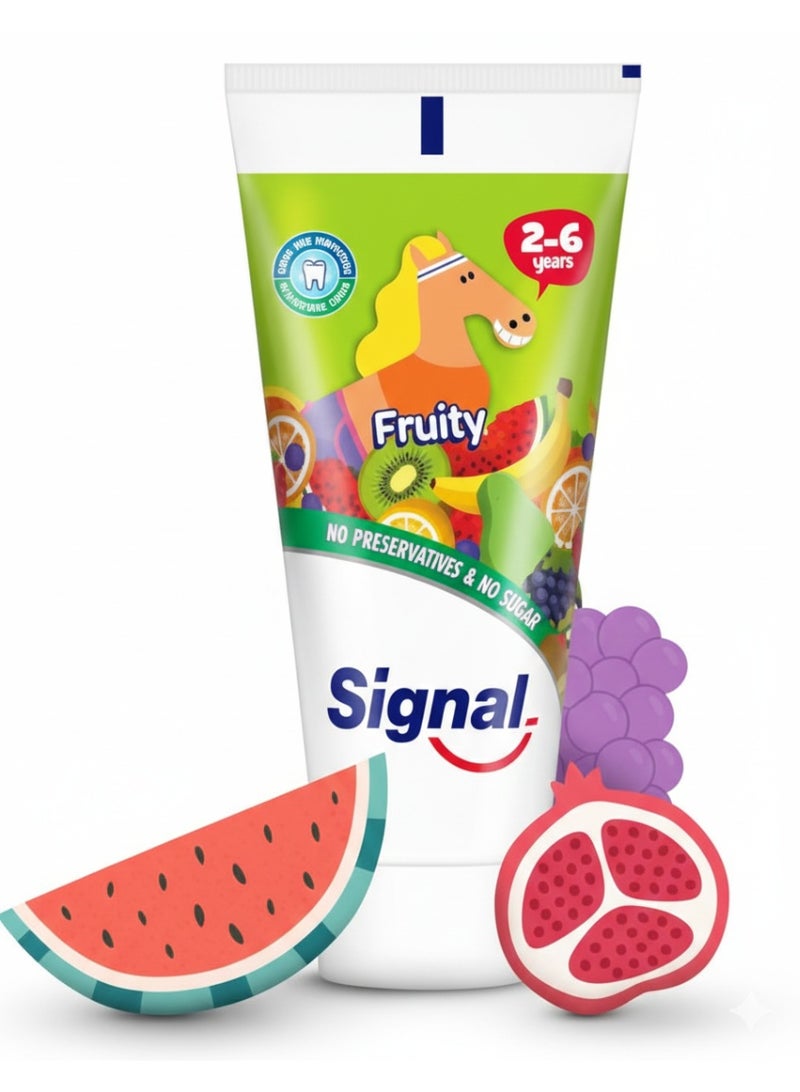 سيجنال معجون أسنان سيجنال للأطفال  بنكهة الفواكه يمنع تسوس الأسنان من عمر 2 إلى 6 سنوات 50 مل - Image 1